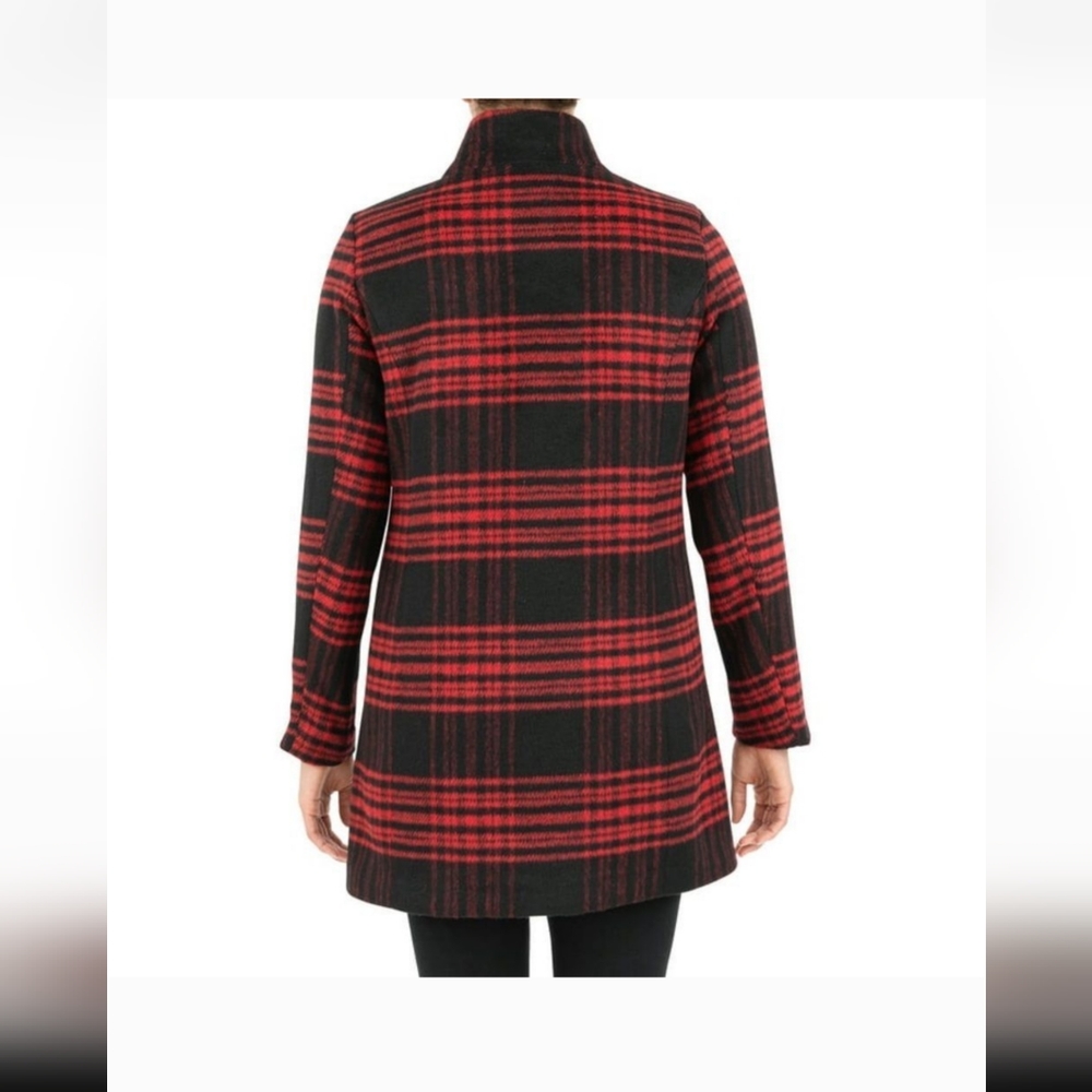 NWT CYN & LUCA PLAID COAT - Picture 3 of 4
